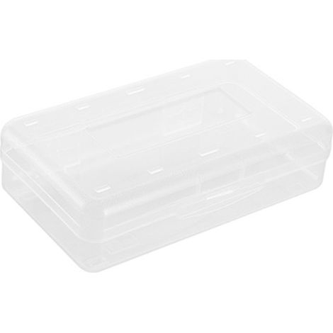 Boite A Crayons - Plastique PP - Transparente - 20.3 x 12.2 x 5.9 cm - Pour Ecole Bureau Artisanat - 1 Piece (1/5)