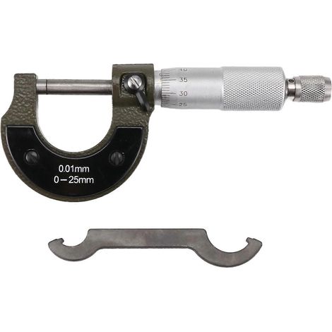 Micromètre métrique 0-25 mm, micromètre d'extérieur en acier au carbone, outil de précision, instrument de mesure micrométrique, instrument de mesure précis. (1/5)