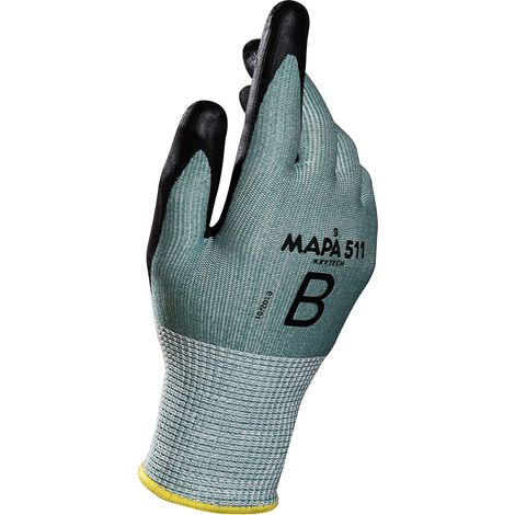 Mapa Professional - 1 paire de gants de manutention MAPA Krytech 511 - Taille 8 - Bleu - Gants résistant aux coupures