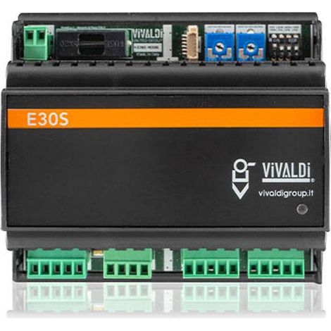 Amplificatore stereo con DSP 30+30W 6 moduli 24Vdc Wi-Fi Vivaldi E30S (1/5)