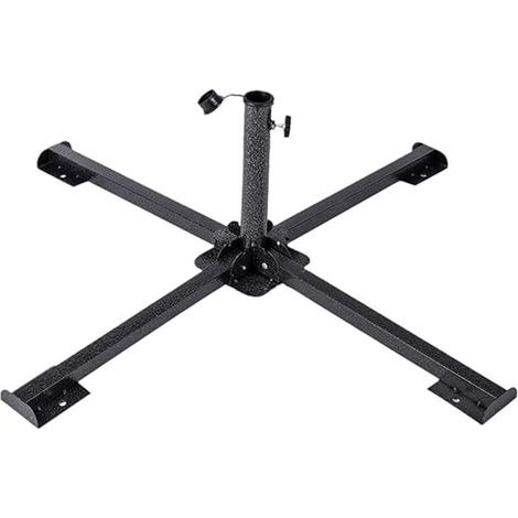 Pied pliable pour parasol - idéal pour les jardins, terrasses, cafés, etc. - 1 jeu, noir (1/5)