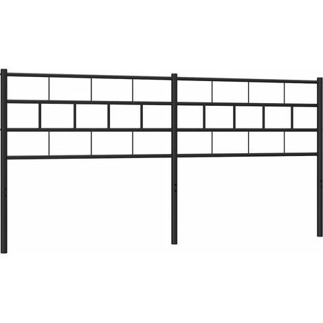 Tête de lit de remplacement métal noir 193 cm (1/5)
