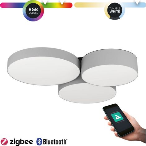 Plafoniera Moderna Barbano-Z Acciaio Nero 3 Luci Led 7,5W (1/4)