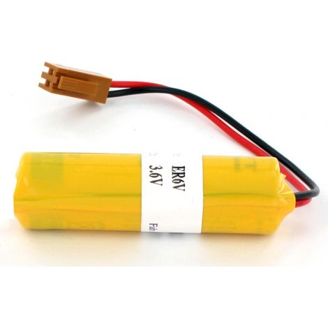 Pile lithium 3.6V + connecteur Fanuc (ER6V)