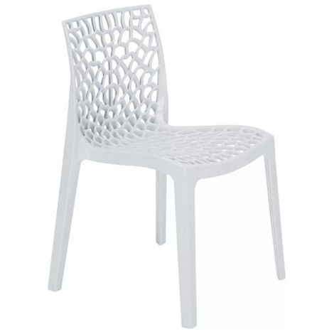 SEDIA IN POLIPROPILENE 'GRUVYER' bianco - GRANDSOLEIL
