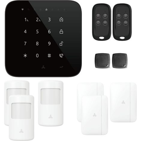 Alarme maison wifi et gsm 4G sans fil connectée Casa Noire - kit 3 (1/5)