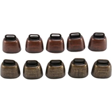 Cloche - Cloche Métallique pour Animal - Fer Galvanisé - Son Puissant - Pour Ferme ou Pâturage - Lot de 10 Pièces (1/4)