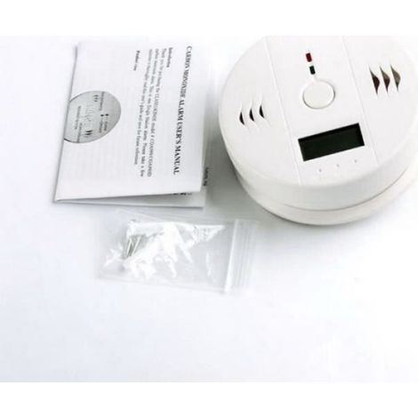 Détecteur de monoxyde de carbone - - LCD CO - Alimentation sans fil - Sensibilité 50ppm - Blanc (1/4)