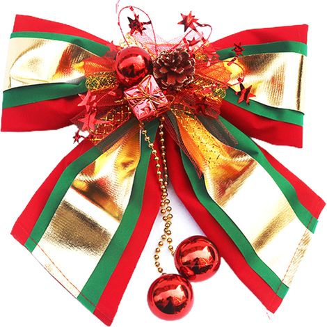 Noeud De Noël Géant - Décoration Fenêtre Et Sapin - Style Rétro Classique - Pour Maison Et Bureau - Lot De 1 (1/5)