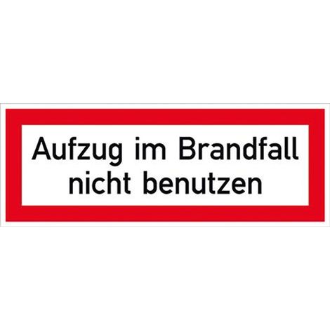 SafetyMarking Brandschutzschild Folie B148xH52 mm Aufzug im Brandfall n.b. langnachleuchtend (1/3)