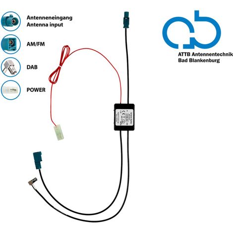 Splitter antenne AM FM DAB+ FakraFakra-f- SMB-f- amplifie