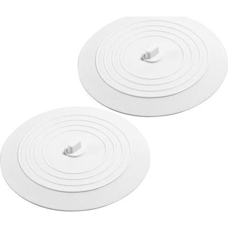 Pieces Silicone Sink Plugs, Universal Silicone Rubber Drain Plugs for Kitchens, Bathrooms, and Laundry Rooms (White) (1/5)
