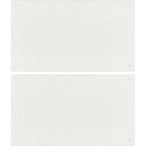 Planches à découper, 2 pièces, transparentes, motif bulles, verre trempé (1/4)