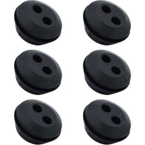 Lot de 6 Bouchon de Tuyau de Carburant Joint de Réservoir Caoutchouc 2 Trous Passe durite Passe Durite Reservoir Debroussailleuse Accessoires