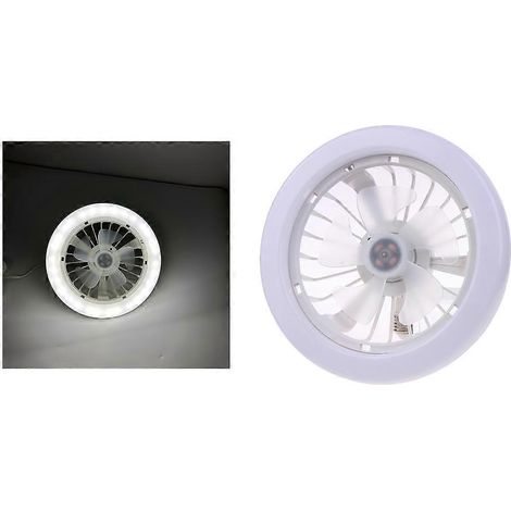 Ventilateur de plafond moderne à LED avec éclairage, intensité variable, 30 W, 1 vitesse (1/4)