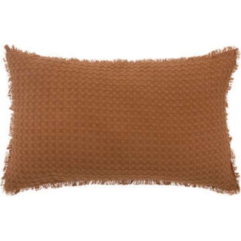 Coussin Nid d'Abeille "Widdy" 30x50cm Terracotta (1/3)