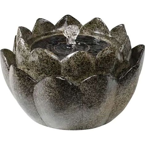 Fontaine Solaire Fleur Lumineo Design Floral, énergie Solaire Autonome - Lumineo