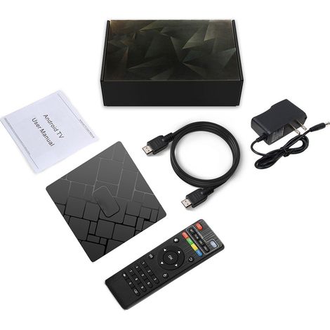 Boîtier TV Android 8.1 Mini Smart TV Box Quad Core 2GB+16GB WiFi 2.4G (US Plug 110-240V) (1/5)