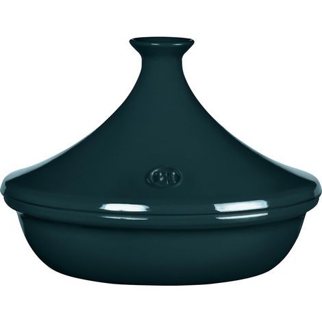 Tajine céramique 32 cm 6 à 10 personnes bleu nuit Belle-Ile Emile Henry (1/3)