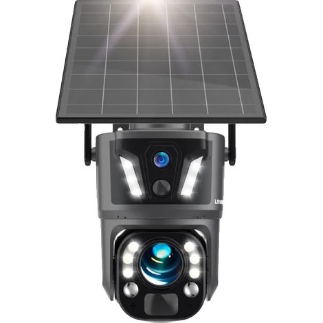 Caméra de sécurité, zoom 99X, alimentée par énergie solaire, Caméra WiFi 99XZoom (1/2)