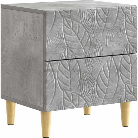 Bedside Table Concrete Grey 43 x 34.5 x 48 cm Engineered Wood vidaXL