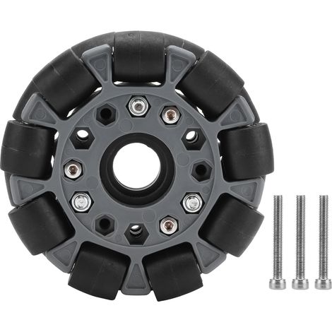 Galet en nylon caoutchouc durable 100mm Roue omnidirectionnelle pour robot course Roue 14041 (1/5)