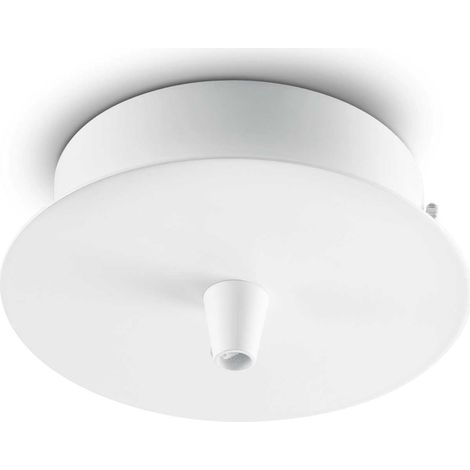 Ideal lux rosone plafoniera 1 luce bianco ideal lux 122823 supporto attacco lampada (1/4)
