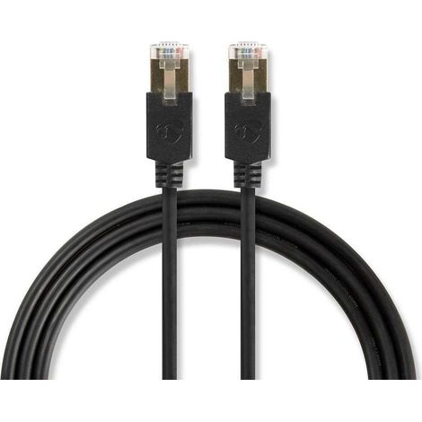 nedis CCBW85210AT50 cable de red Cat6 negro 5 metros