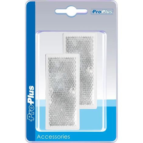Réflecteur Blanc 82x36mm Adhésif 2 Pièces Dans Blister (1/5)