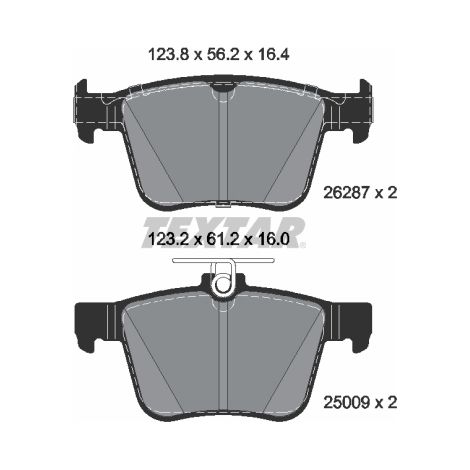 Kit de plaquettes de frein, frein à disque Textar 2628701 AUDI 3Q0698451AA