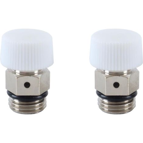 Lot De 2 Vannes De Purge Automatiques 1/4 Po, Soupape De Décharge D'air, Accessoires Pour Orifices D'échappement Et Radiateurs (filetage Externe 1/4 Po) (1/5)