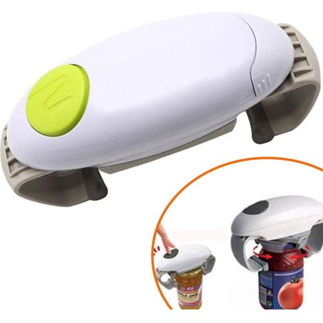 Apribarattoli automatico, apribarattoli sensibile al tocco, utensile da cucina, apriscatole elettrico per anziani e persone con artrite, 6,8 x 2,5 pollici, verde (1/4)