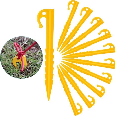 30 Pcs Piquet de Tente en Plastique, Piquets de Tente Spirale, Sardine Tente de Jardin Sol, Robuste et Durable, pour Accessoires pour Camping, Auvents de Camping, Auvents de Caravane (1/5)