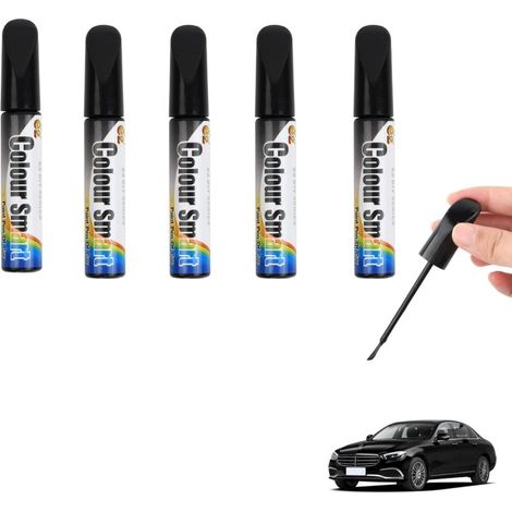 Stylo Retouche Peinture Voiture Noir, 5Pcs Stylos de Réparation des Rayures Auto Grand Teint, Universel Stylo de Réparation de Peinture de Voiture Séchage (1/5)