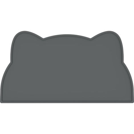 Tapis Gamelle Chat et Chien, Tapis Silicone Bol Antidérapant Tapis de Nourriture pour Animaux Imperméable (Gris Charbon, 52x30 cm) (1/5)