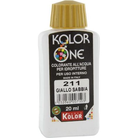 COLORANTE ACQUA KOLORONE - 211 GIALLO SABBIA ML 20 - 12 pezzi