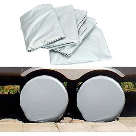 Jeu de 4 housses de pneus pour camping-car - 80cm de diamètre pour remorques, camping-cars, voitures, camions et camping-cars (1/5)
