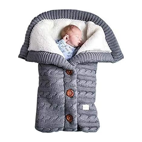 Gestricktes Babynest XVX - Geeignet von 0 bis 12 Monaten - Grau (B) (1/4)