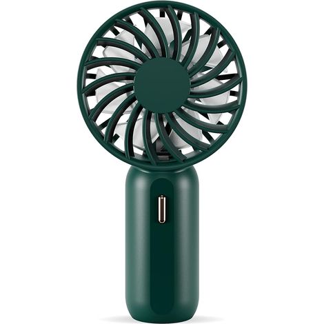 Mini ventilateur portable à 3 vitesses réglables, batterie rechargeable, cordon d'alimentation, ventilateur USB silencieux pour la maison, le bureau et les voyages (1/5)