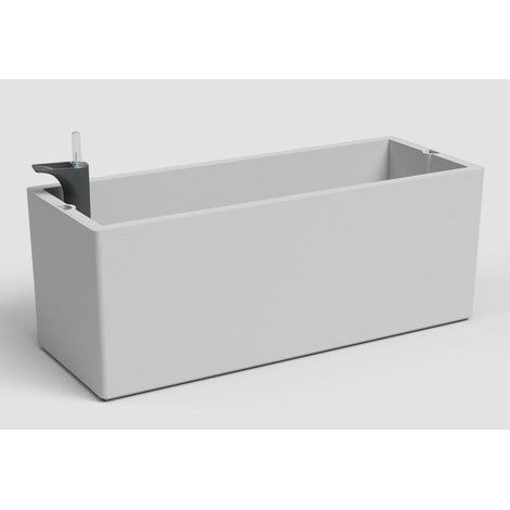 Jardiniere avec systeme auto-arrosage RIMINI SWS - Plastique - Gris clair - Rectangulaire - 51x20xH20cm - Intérieur/extérieur - ART (1/5)