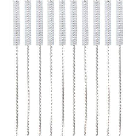 10 pièces 2.5mm aide auditive évent brosse professionnel Nylon cheveux aide auditive Tube outil de nettoyage accessoire Brosse de nettoyage (1/4)
