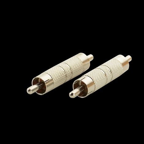 RCA male metal to RCA male single audio/video converter cable, mono audio adapter (1/5)