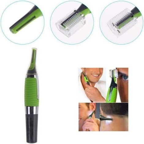 Tondeuse Nez Oreilles Moustache - Lame Acier Inoxydable Courbée - Système Rotatif - Pour Homme - 1 Pièce (1/2)