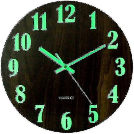 Horloge murale lumineuse, horloge murale décorative moderne et silencieuse, grand cadran de 30 cm Fruugo Se (1/5)