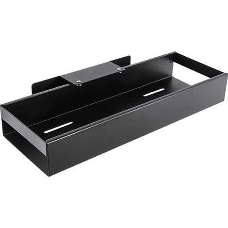 Étagère sous évier de cuisine, étagère coulissante murale sans perçage, panier coulissant sous plan de travail pour cuisine, petit panier noir