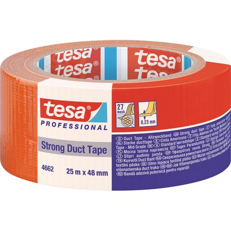 Orangefarbenes Gewebeband 25m x 48mm für TESA - 04662-00195-01