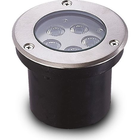 Spot LED extérieur ETNA - 5W encastrable Miidex Lighting® blanc-chaud-3000k - inox-316 (1/5)