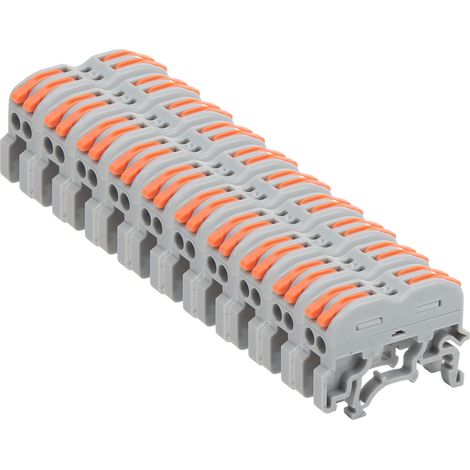 Connecteur de câble à levier pour rail DIN, connecteur d'épissure de câble, borne de câble électrique pour circuit en ligne 2 entrées 2 sorties