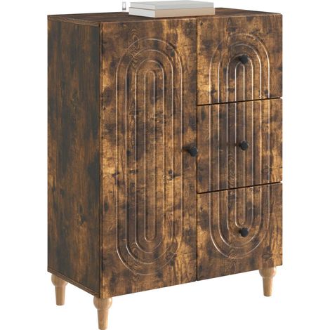 Sideboard/Anrichte/Buffet Geräucherte Eiche 66 x 34,5 x 90 cm Holzwerkstoff LXWW644252 (1/5)