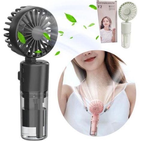 Mini ventilateur portable ventilateur de cou portable ventilateur de voyage rechargeable par USB mini ventilateur brumisateur mini ventilateur à jet d'eau ventilateur de po... (1/5)